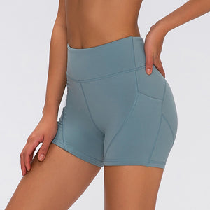 Anti-sweat Yoga Shorts with Two Side Pocket