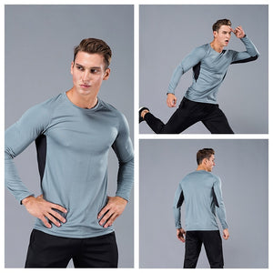 Men Long Sleeve Bodybuilding Sport Running Shirt | GYMFIT24.COM