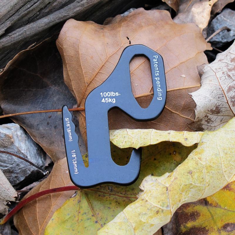 ShineTrip 2pcs  Outdoor Camping Tent Hook Aluminum