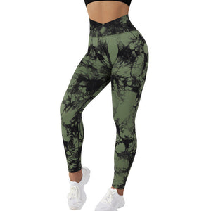 Seamless Tie Dye  Yoga  Gym Leggings