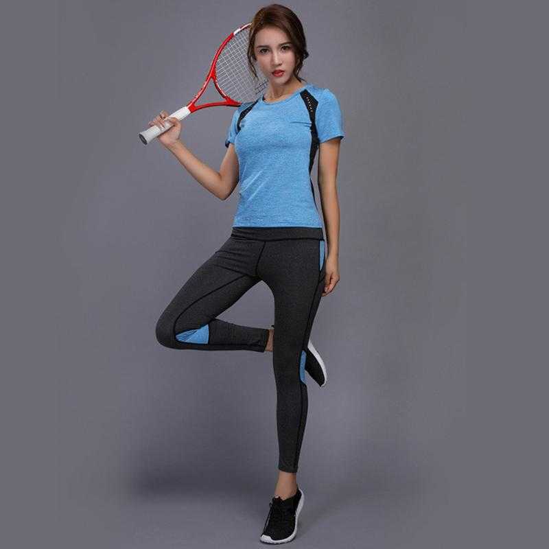 Yoga Set sports wear for women gym TShirt + Pants Breathable Gym | eprolo