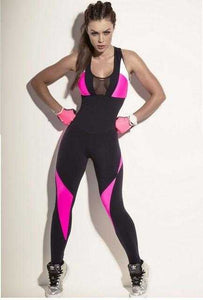 Compressed Sports Suit Female Large Size Gym Jumpsuit set | eprolo