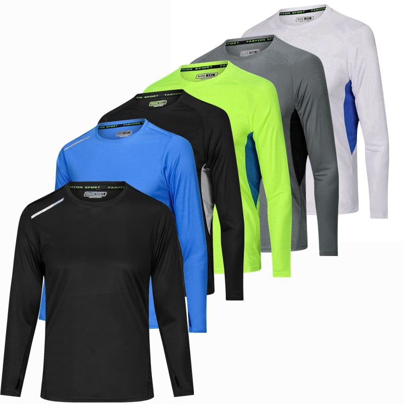 Men Long Sleeve Bodybuilding Sport Running Shirt | GYMFIT24.COM