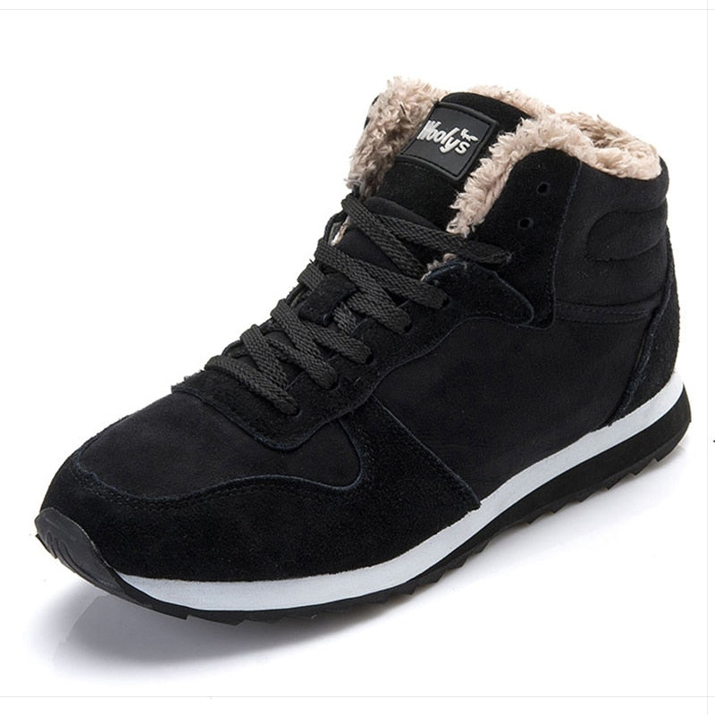 Men Shoes Winter Boots Black Blue Footwear