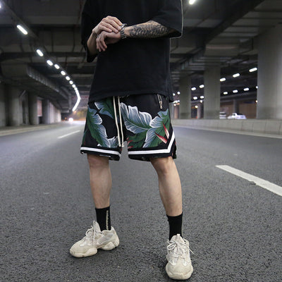 Pantalones cortos de playa holgados con estampado floral