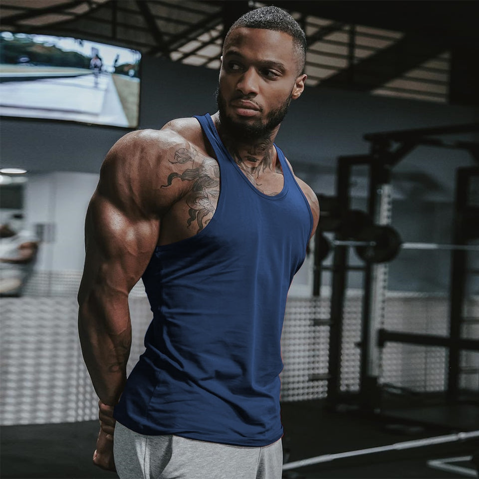 Men Gym Singlet Stringer Tops Fitness  Shirt | GYMFIT24.COM