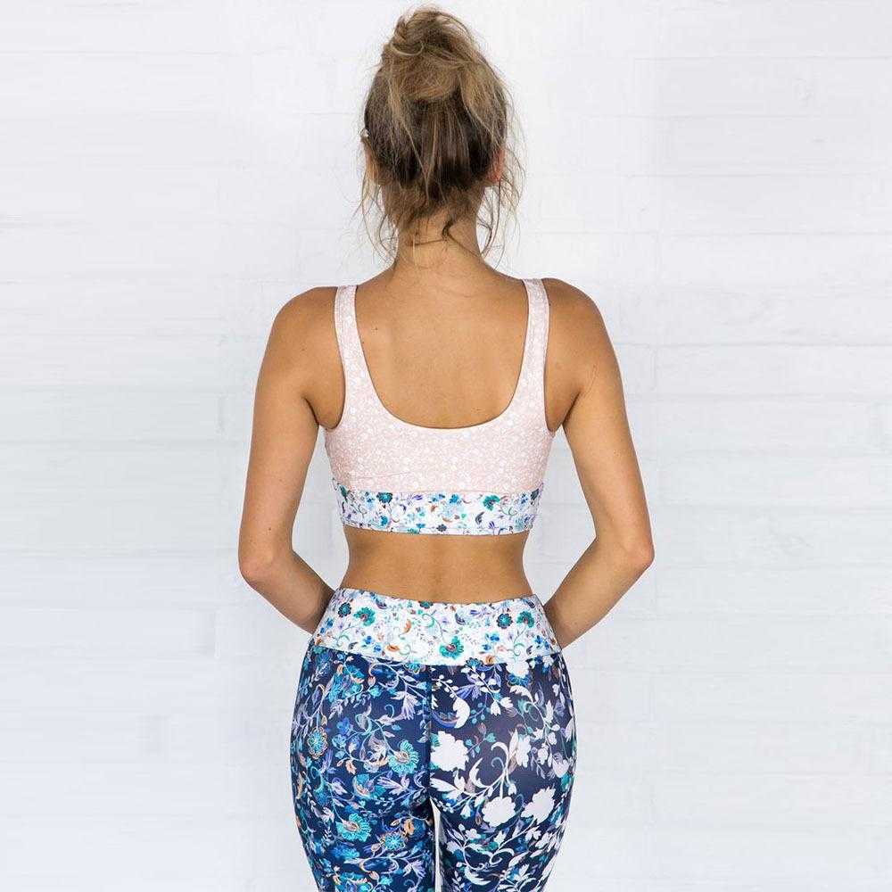 Women Sport Suit Running Set Gym Pink Sleeveless | eprolo
