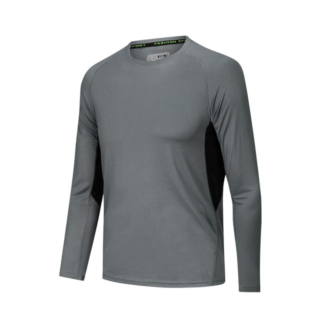 Men Long Sleeve Bodybuilding Sport Running Shirt | GYMFIT24.COM