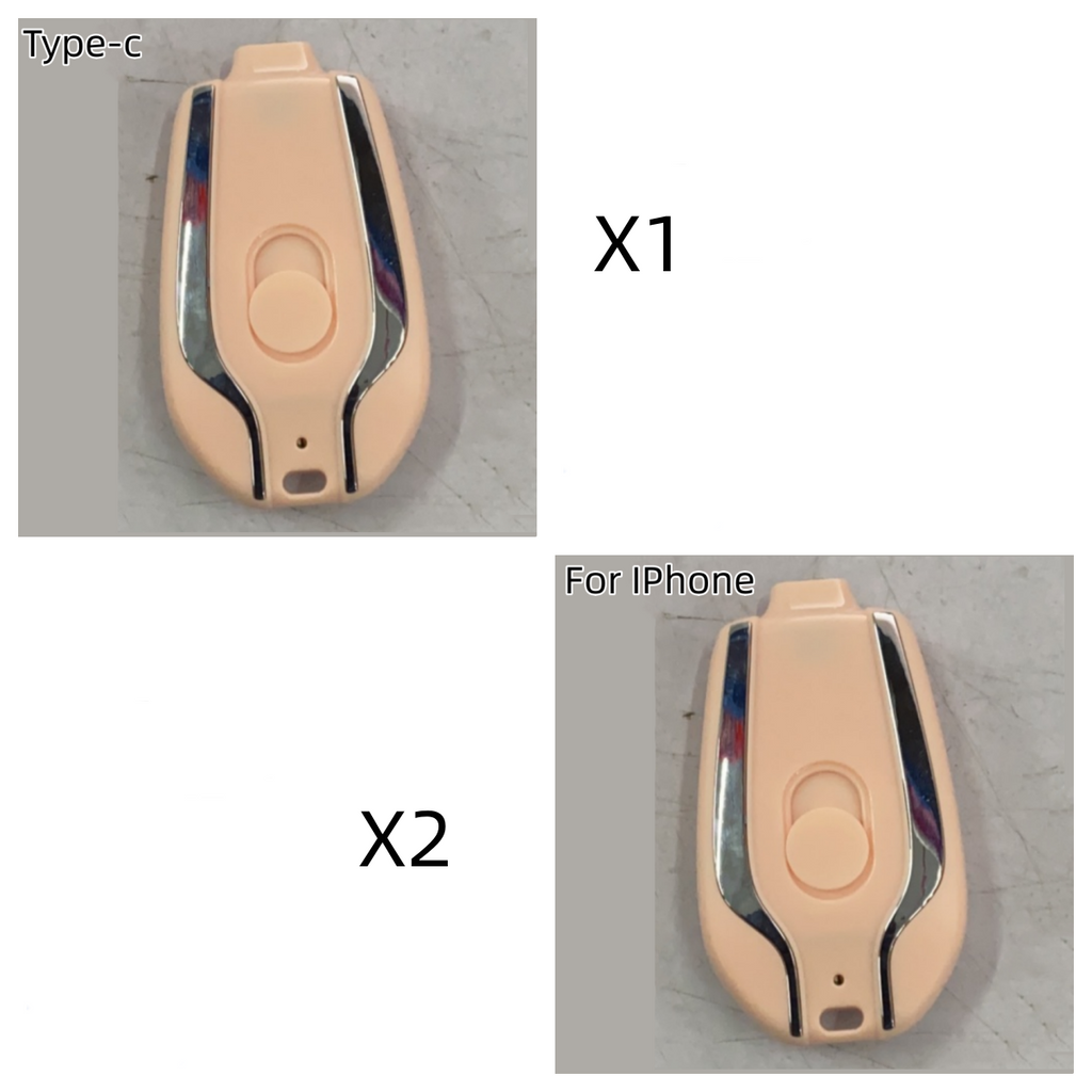 Cargador de llavero con minicargador de emergencia de 1500 mAh