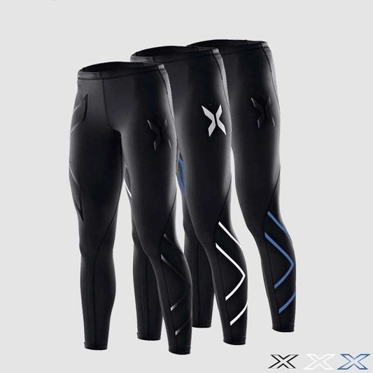 Men Compression Tight Long Pants Black | GYMFIT24.COM
