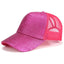 Glitter Ponytail Baseball Cap for Women