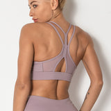 Sports bra breathable shockproof mesh yoga vest