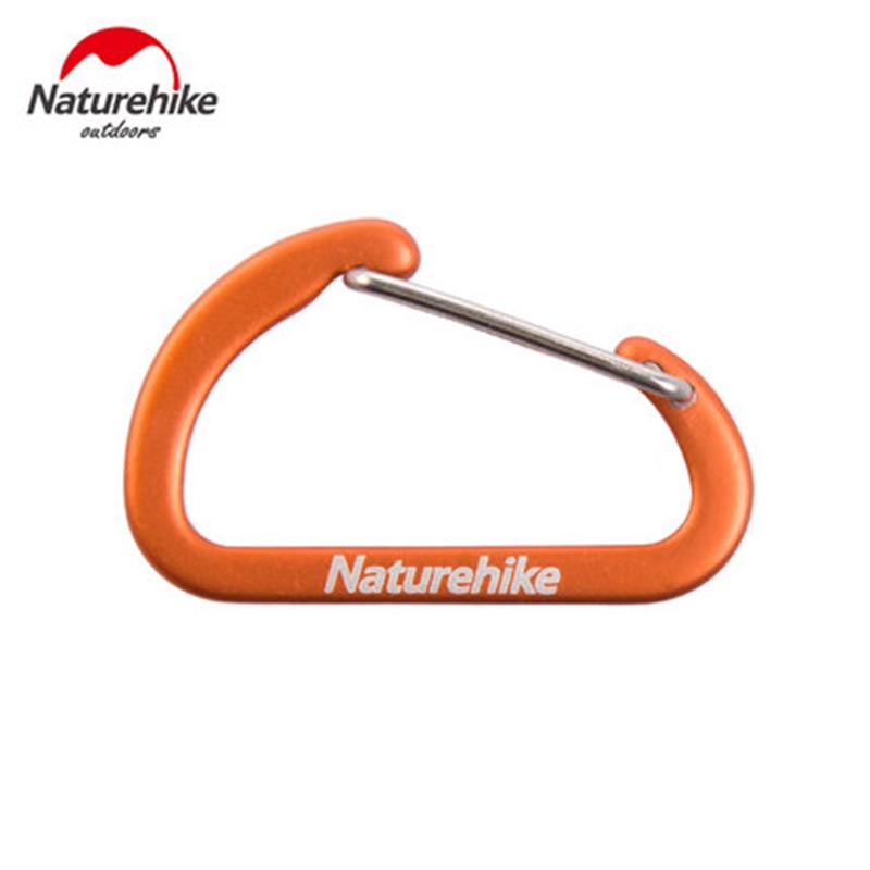 Brand Naturehike 2pcs 4cmD Shape Camping Carabiner 4cm Aluminum Hook