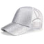 Glitter Ponytail Baseball Cap for Women