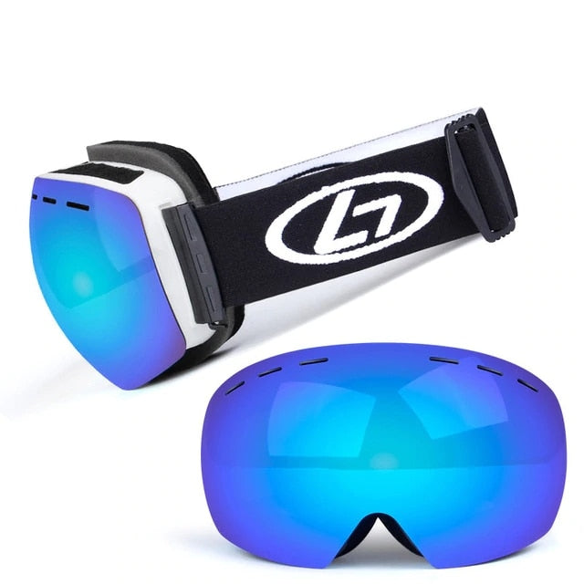 Ski Goggles Double Layers UV Anti-fog  Mask Glasses