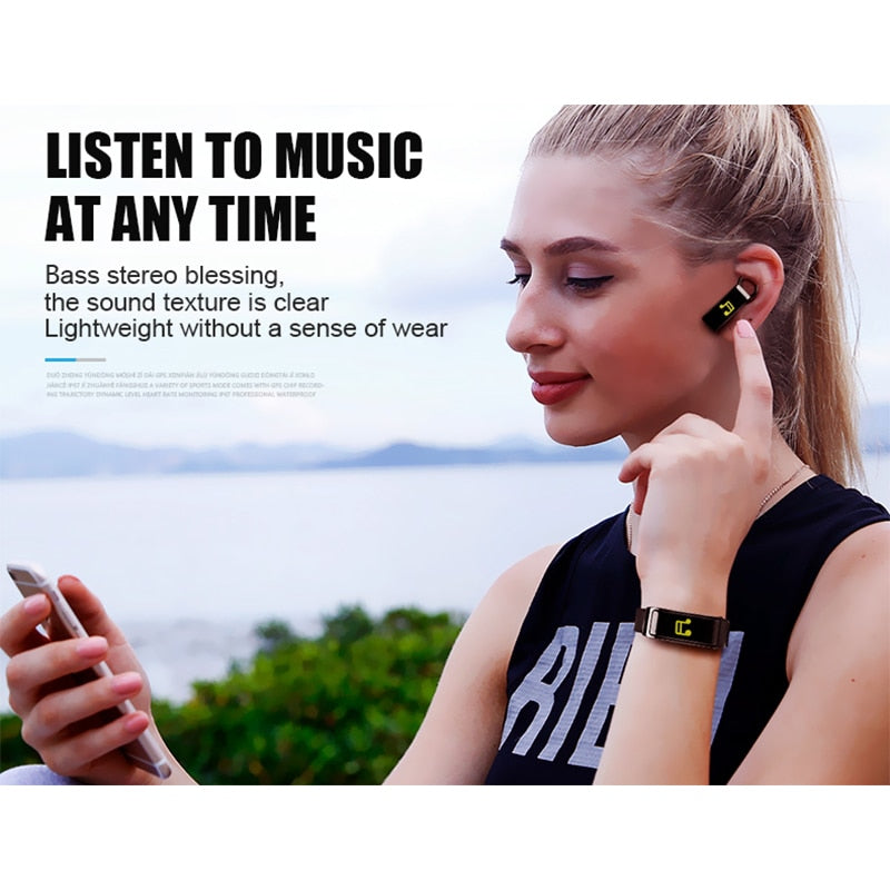 Y3 PLUS Bluetooth Headset Smart Bracelet 2 in 1