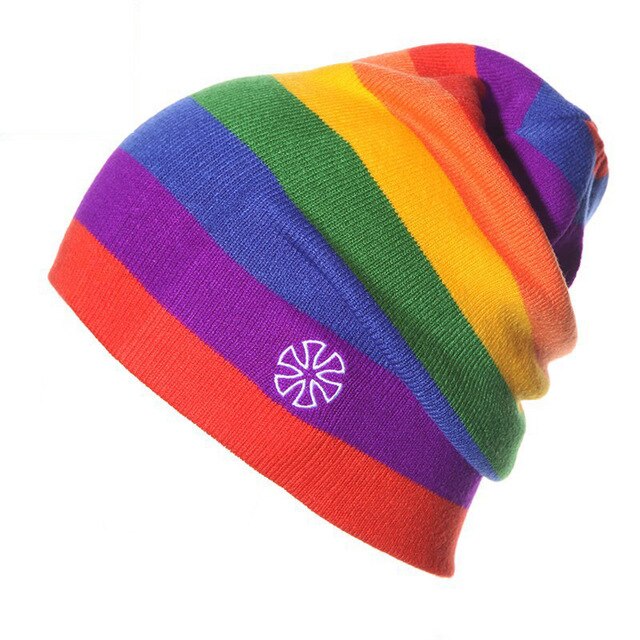 Outdoor Beanies Cap Casual Striped  Snowboarding Skiing Skating