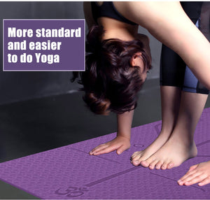 Yoga Mat with Position Line Non Slip Carpet Mat