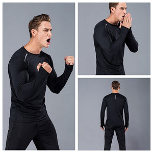 Men Long Sleeve Bodybuilding Sport Running Shirt | GYMFIT24.COM