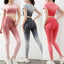 2pcs/set Gradient Yoga Clothing Suit Women
