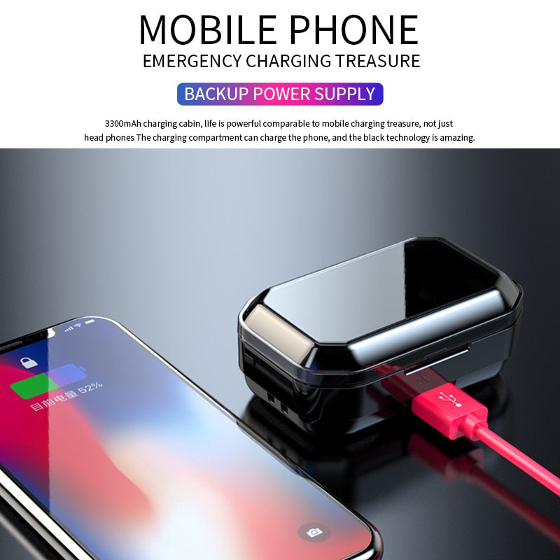 Bluetooth Stereo Earphone Wireless IPX67 Waterproof