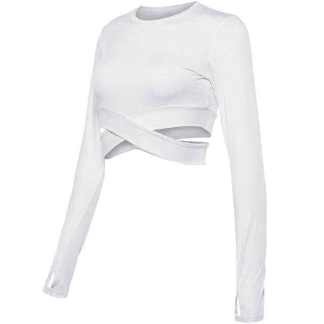Yoga T-shirts Women Long Sleeve Running Tees Quick Dry Fitness Gymwear | eprolo