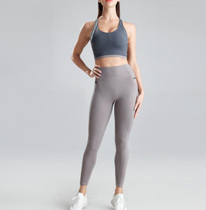 Seamless Yoga Clothes Suit Women Autumn and Winter  2 Piece Set