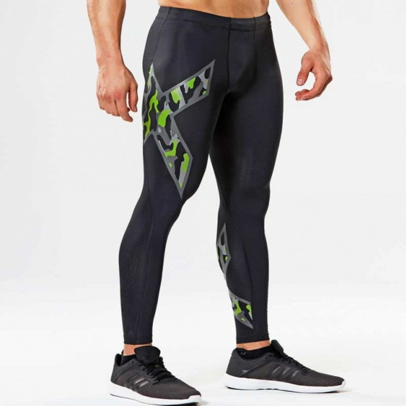 Men Compression Tight Long Pants Black | GYMFIT24.COM