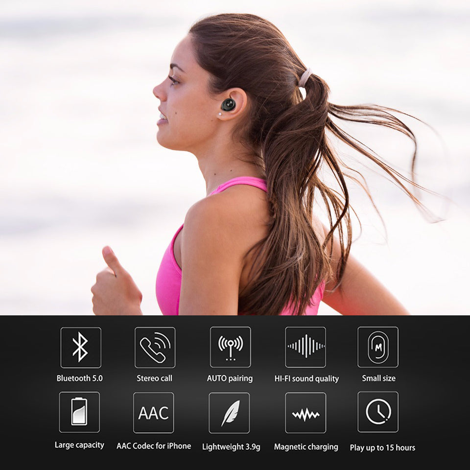 Anomoibuds Capsule TWS Wireless Earbuds V5.0 Bluetooth