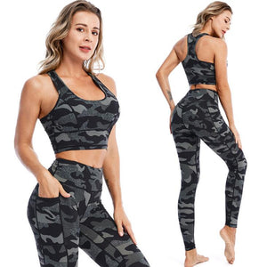 Women Camouflage Printed Sports Suit