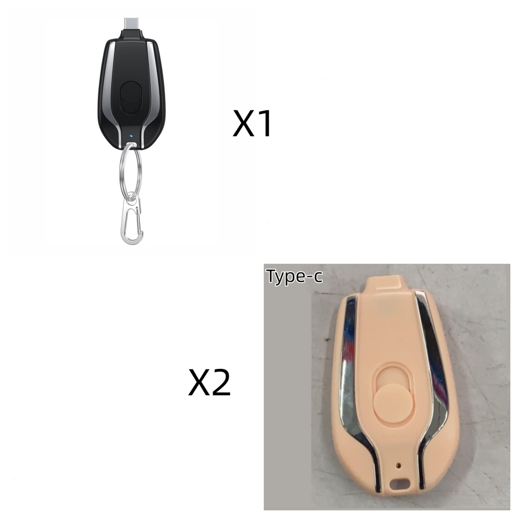 Cargador de llavero con minicargador de emergencia de 1500 mAh