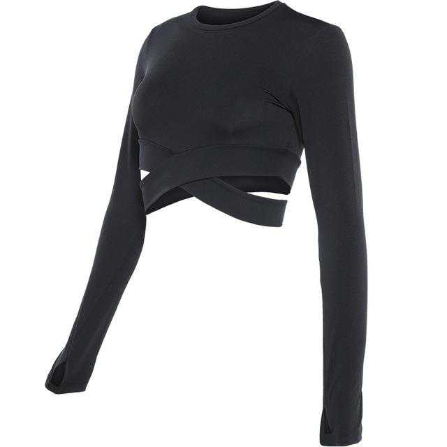 Yoga T-shirts Women Long Sleeve Running Tees Quick Dry Fitness Gymwear | eprolo