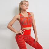 Strip Seamless Women Yoga Tracksuits