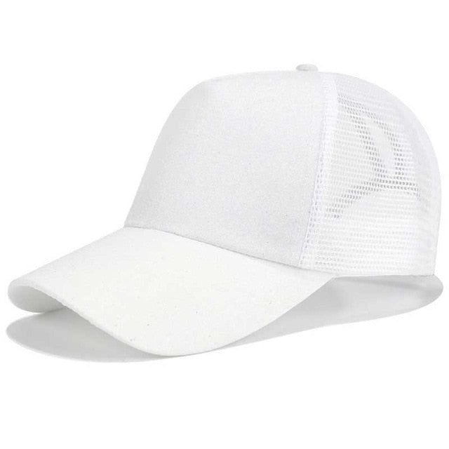 Glitter Ponytail Baseball Cap for Women