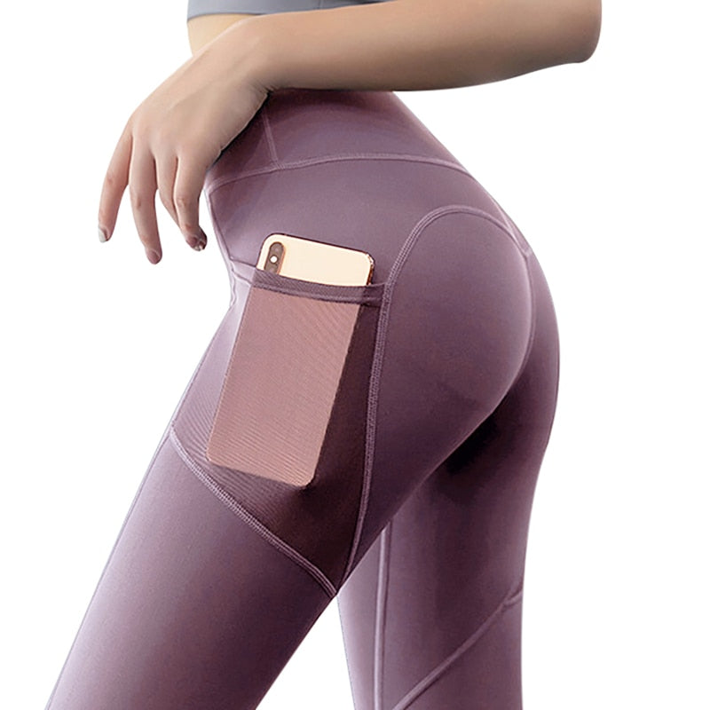 Women Yoga Sport Leggings with Phone Pocket