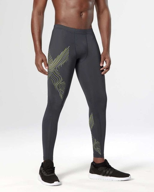 Men Compression Tight Long Pants Black | GYMFIT24.COM