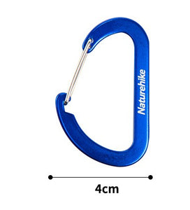 Brand Naturehike 2pcs 4cmD Shape Camping Carabiner 4cm Aluminum Hook