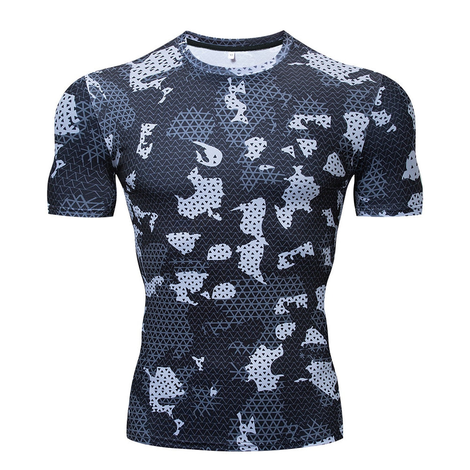 Camouflage Compression tshirts Running Tights Men | GYMFIT24.COM