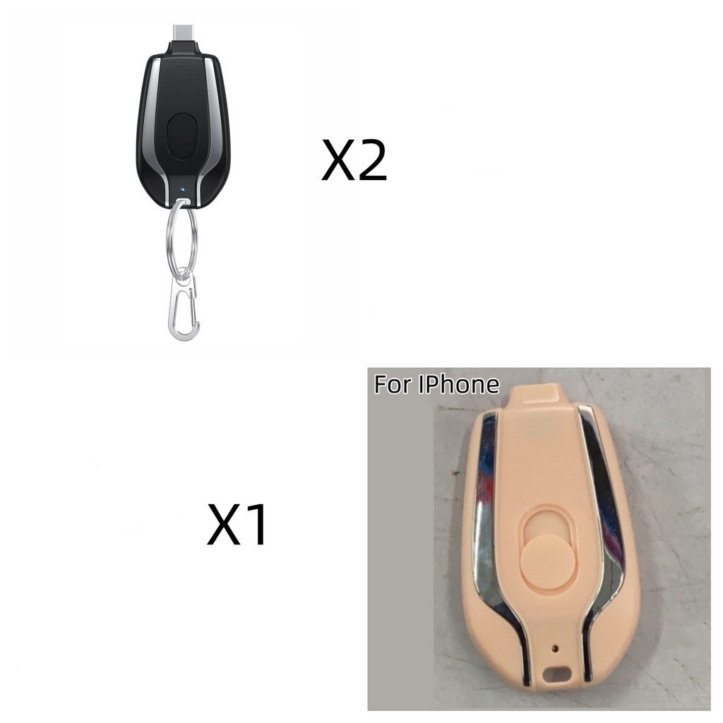 Cargador de llavero con minicargador de emergencia de 1500 mAh
