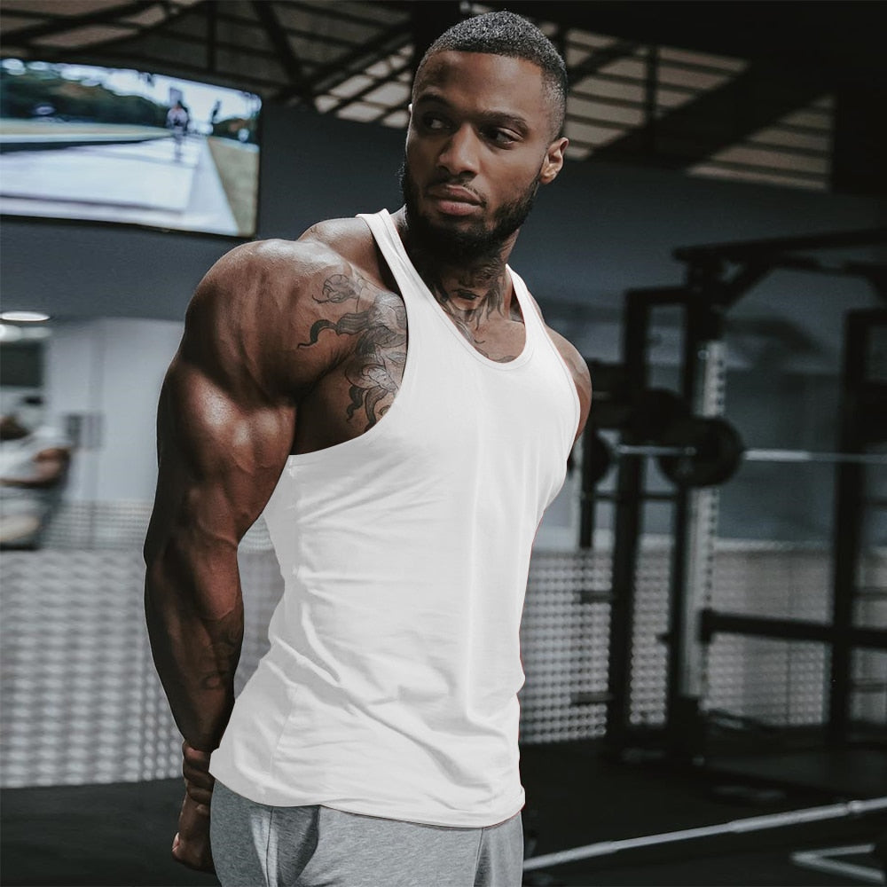 Men Gym Singlet Stringer Tops Fitness  Shirt | GYMFIT24.COM