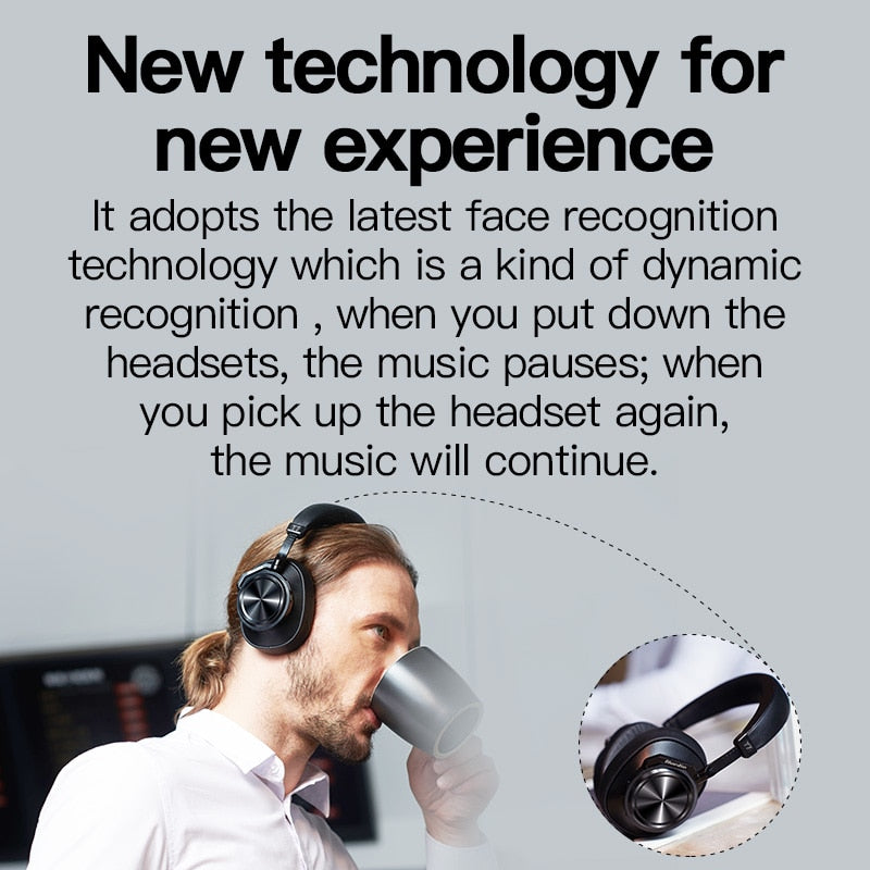 Wireless Headset for phones and music with face recognition