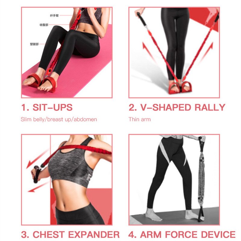 11Pcs Multifunction Sit-up Resistance Band  Fitness Equipment