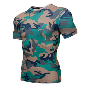 Camouflage Compression tshirts Running Tights Men | GYMFIT24.COM