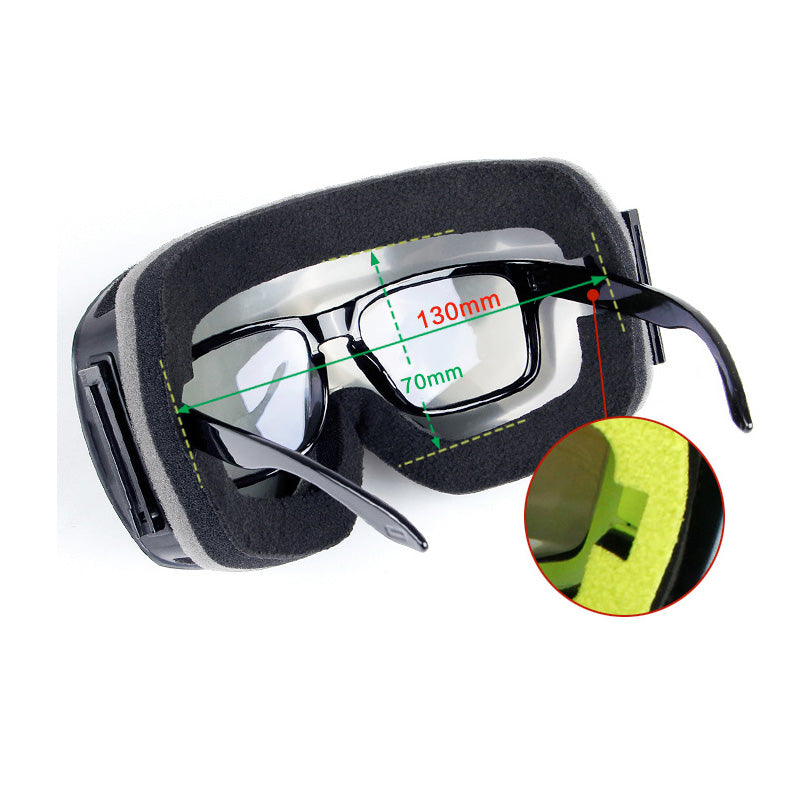 Ski Goggles Double Layers UV Anti-fog  Mask Glasses