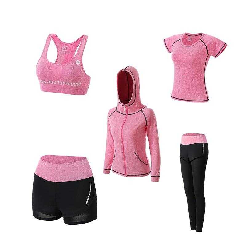 Women Yoga Sport Suit quick Dry Bra Set 5 Pieces | eprolo