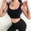 Double Shoulders Shockproof Sports Bra and Fitness Top Activewear