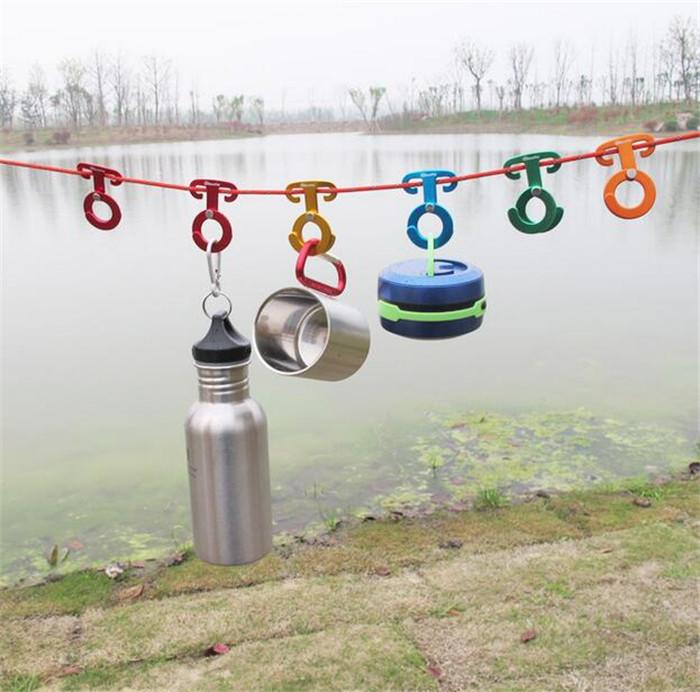 5PCS Shine Trip Aluminum Rope Hanger Multifunction