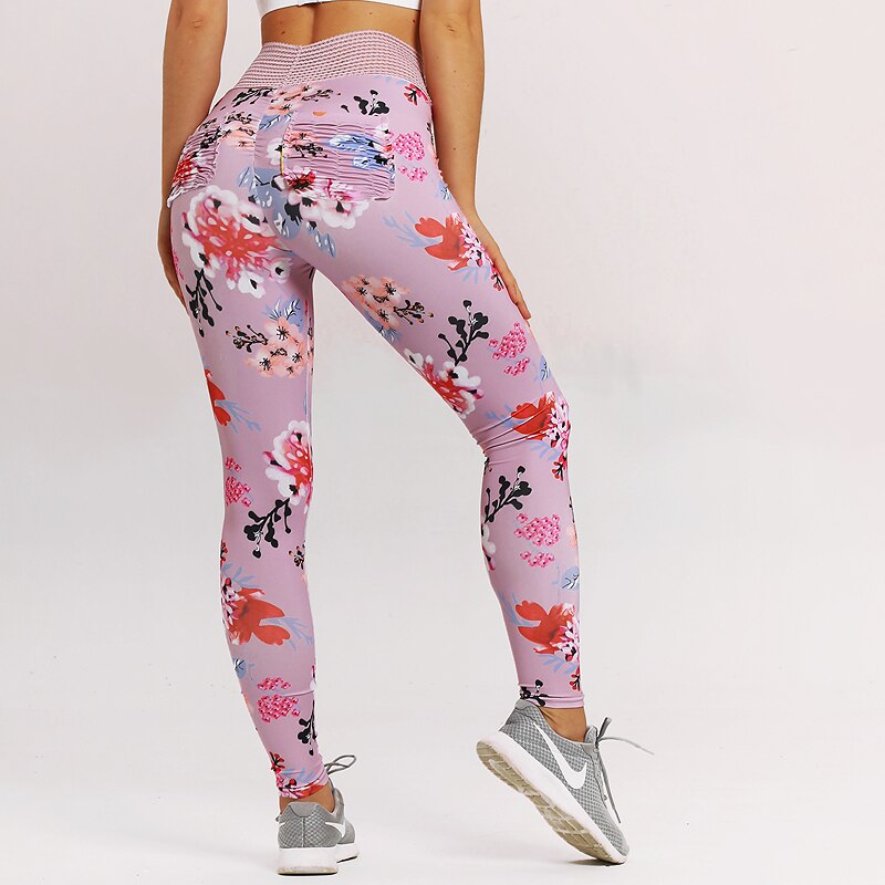 Floral Printed Sports  Leggings For Fitness | eprolo