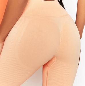 Ribbed seamless leggings women