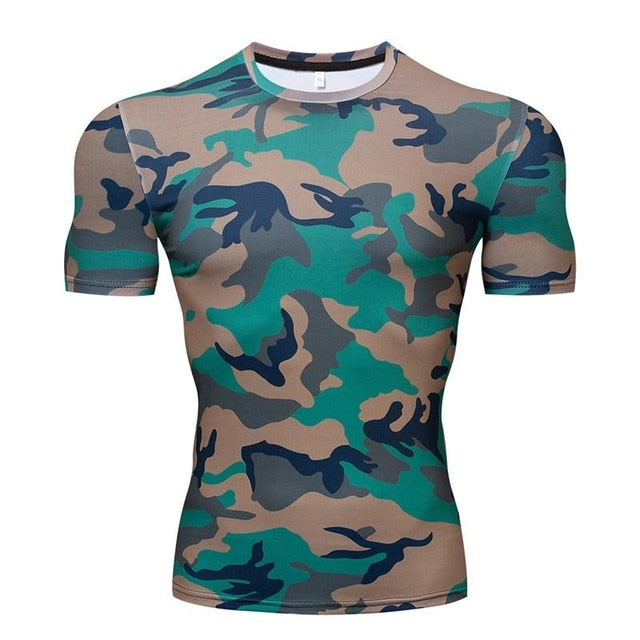 Camouflage Compression tshirts Running Tights Men | GYMFIT24.COM